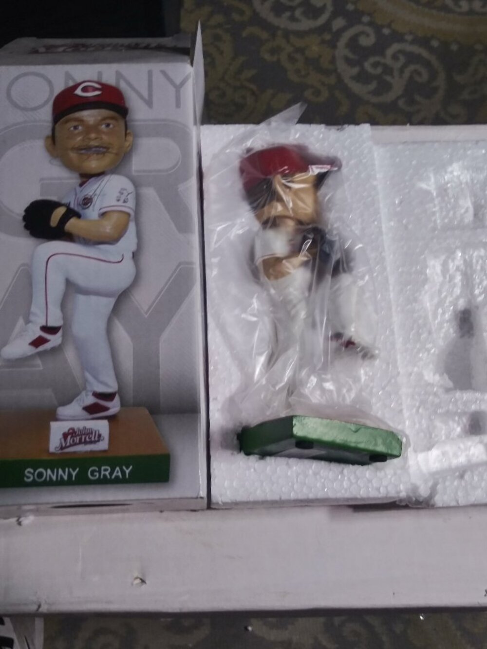 2020 Cincinnati Reds SGA Sonny Gray Bobblehead NIB #ED 25,000 BUT BOX DAMAGE